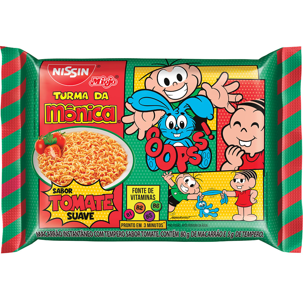 Macarrão Instantâneo Nissin Turma da Mônica Sabor Galinha Suave 85g