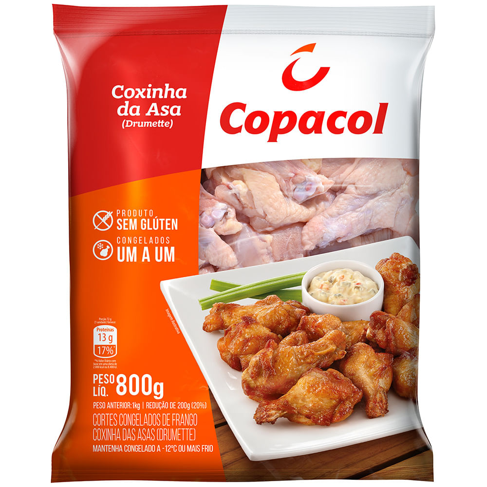 Coxinha Da Asa De Frango Drumette Copacol Pacote 800G