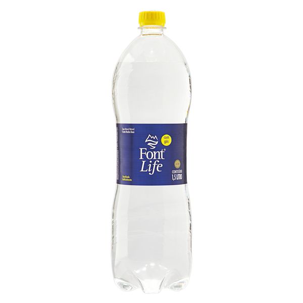Água Mineral Font Life Natural Com Gás 1,5L