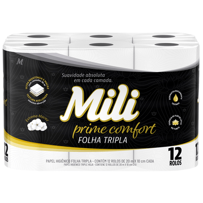 Papel Higiênico Mili Prime Folha Tripla Neutro 12 Unidades é boa?