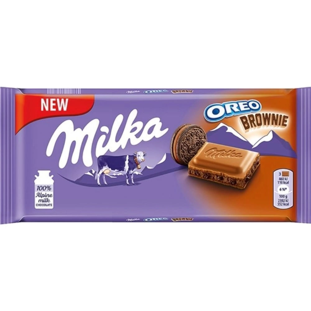 Chocolate Milka Recheado Oreo Brownie 100g