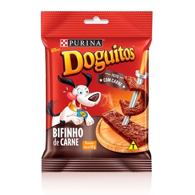Snacks Doguitos Bifinho de Carne 45g Menor preço em Snacks Doguitos Bifinho de Carne 45g