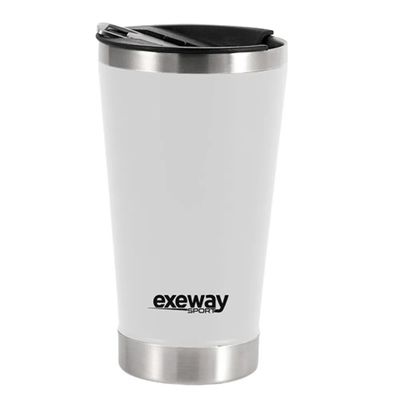 Copo Térmico Exeway com Tampa e Abridor 500ml, Branco Menor preço em Copo Térmico Exeway com Tampa e Abridor 500ml, Branco