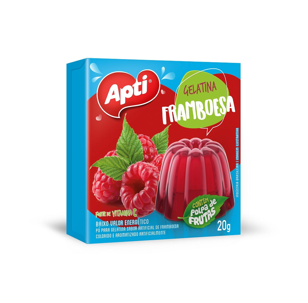 Gelatina Apti Framboesa Caixa 20g