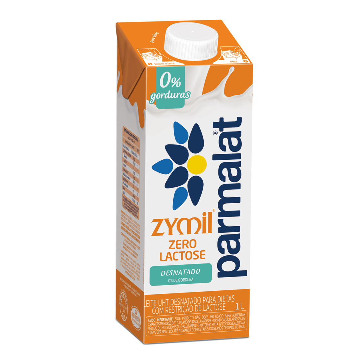 Leite UHT Parmalat Zymil Desnatado 1L