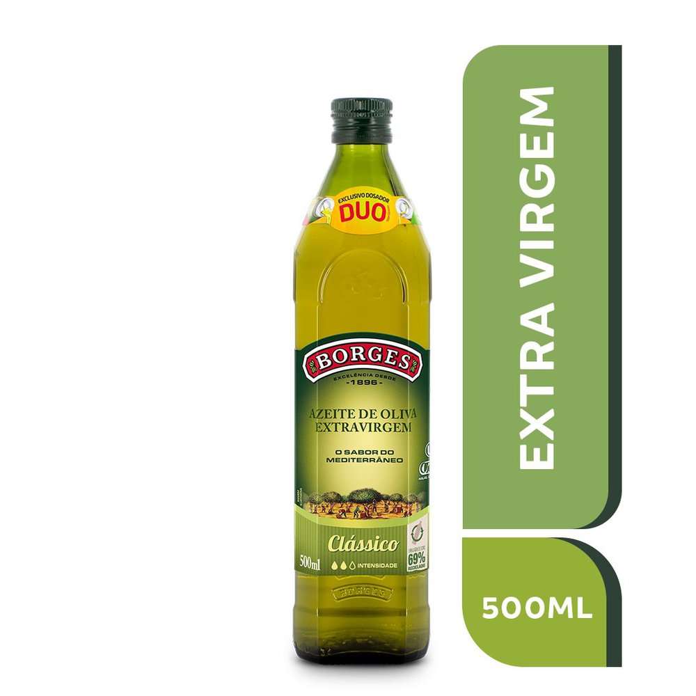 Azeite de Oliva Extra Virgem Clássico Espanhol Borges Vidro 500ml