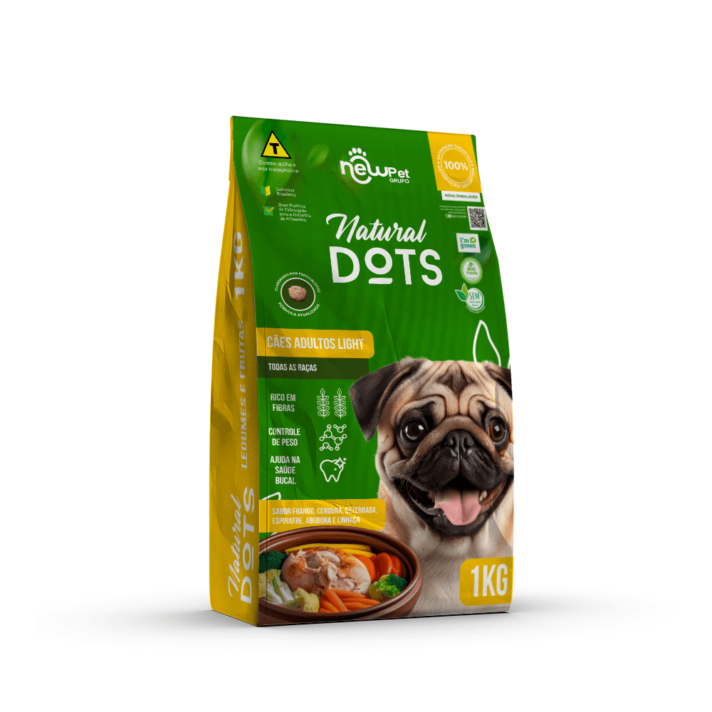 Ração Natural Dots Cães Light 1kg