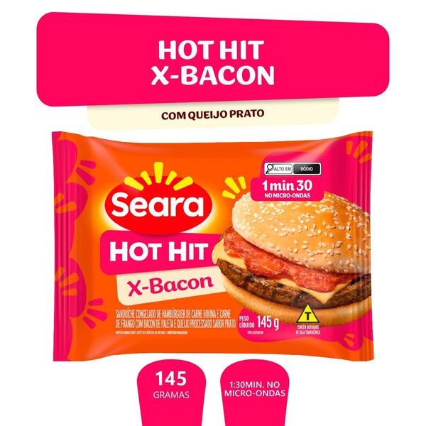 Lanche Seara Hot Hit X-Bacon 145g