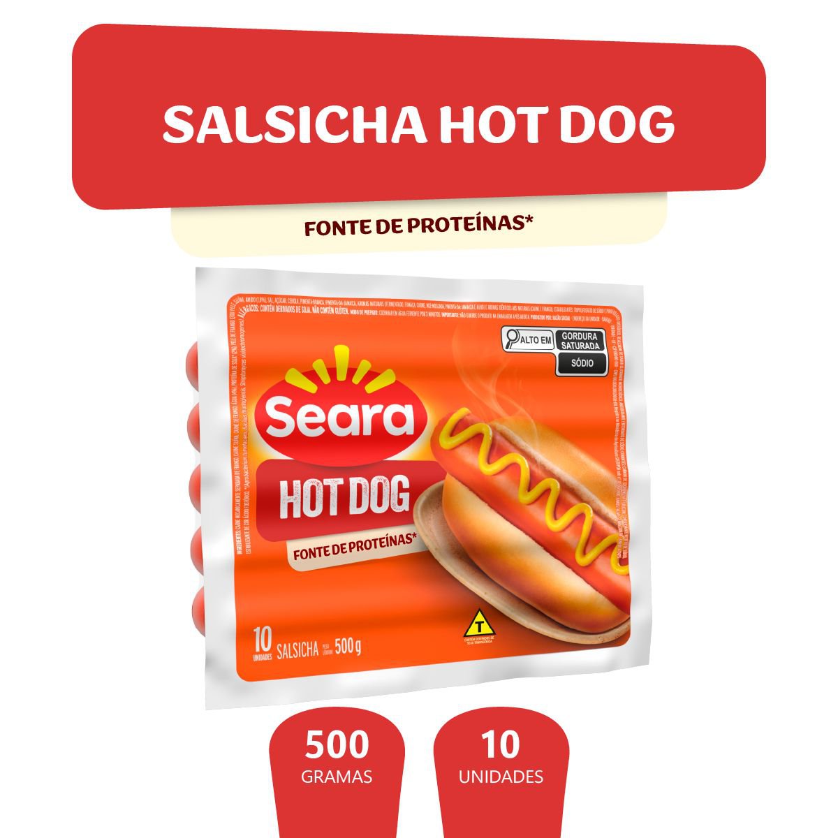Salsicha Seara Hot Dog 500g