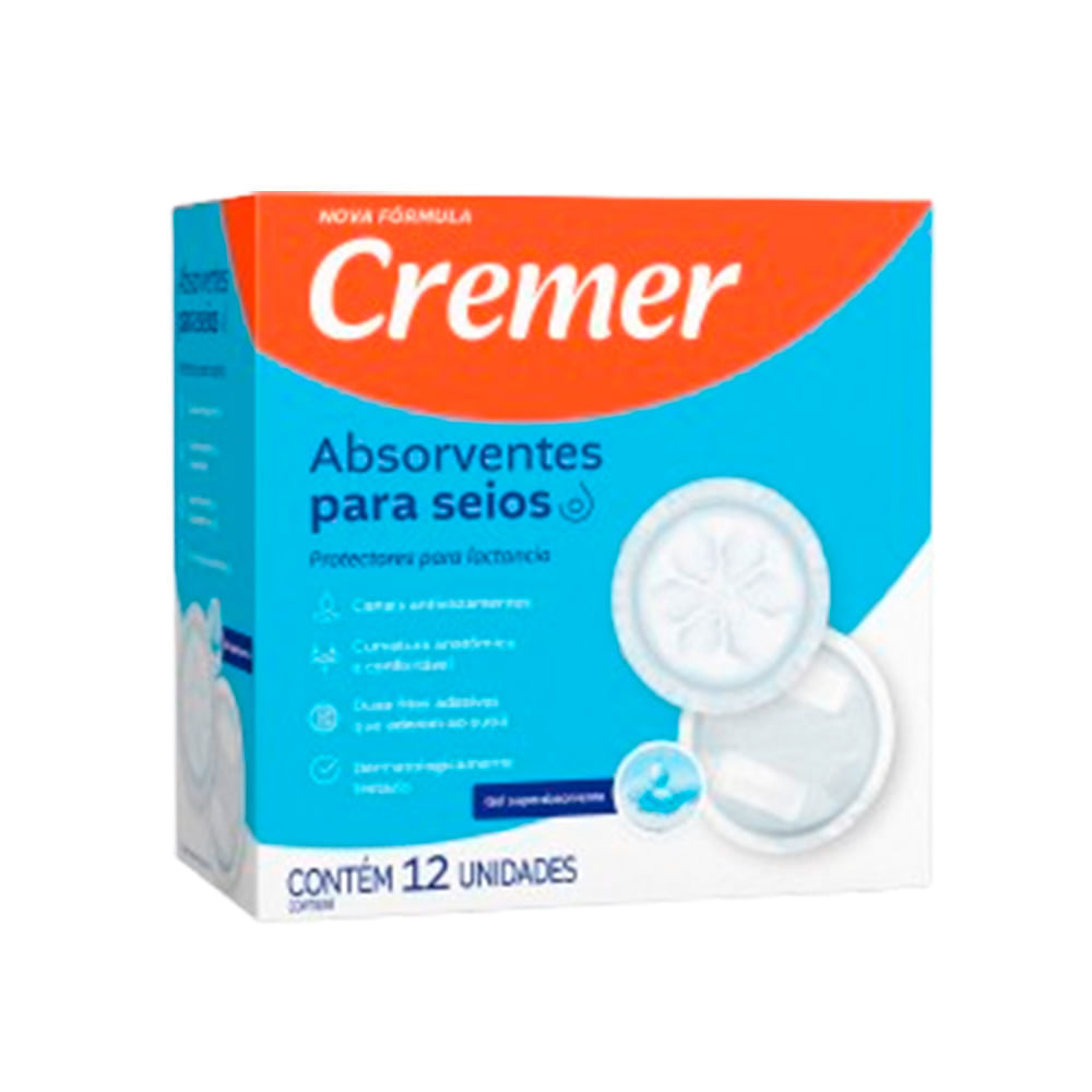 Absorvente para Seios Cremer com 12un