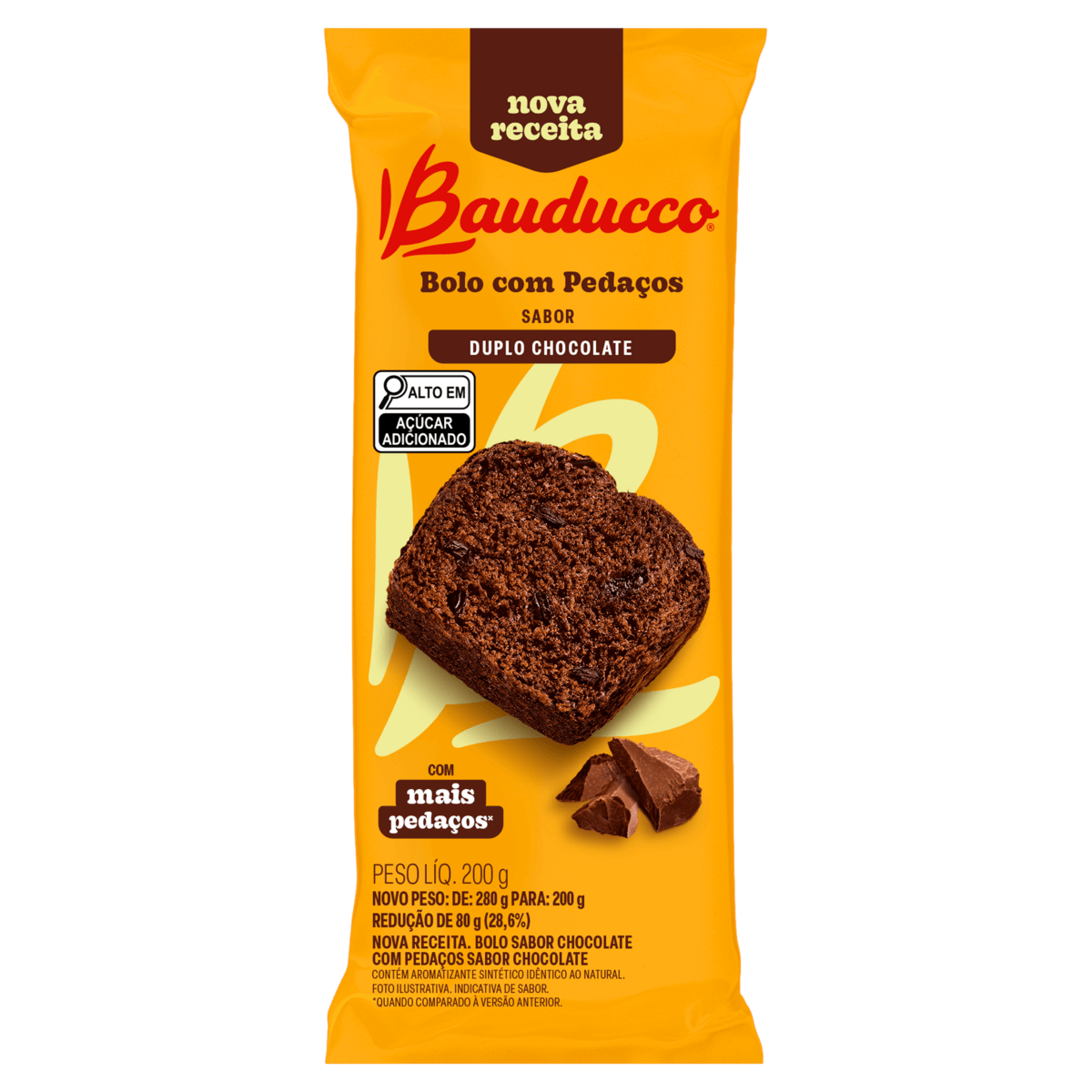 Bolo Duplo Chocolate Bauducco Pacote 200g