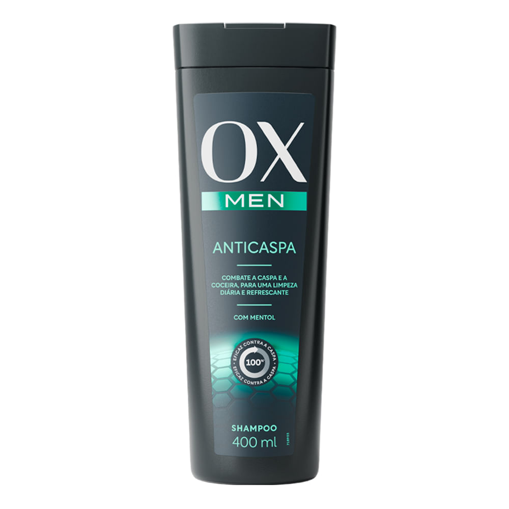 Shampoo Anticaspa OX Cosméticos Men Frasco 400ml