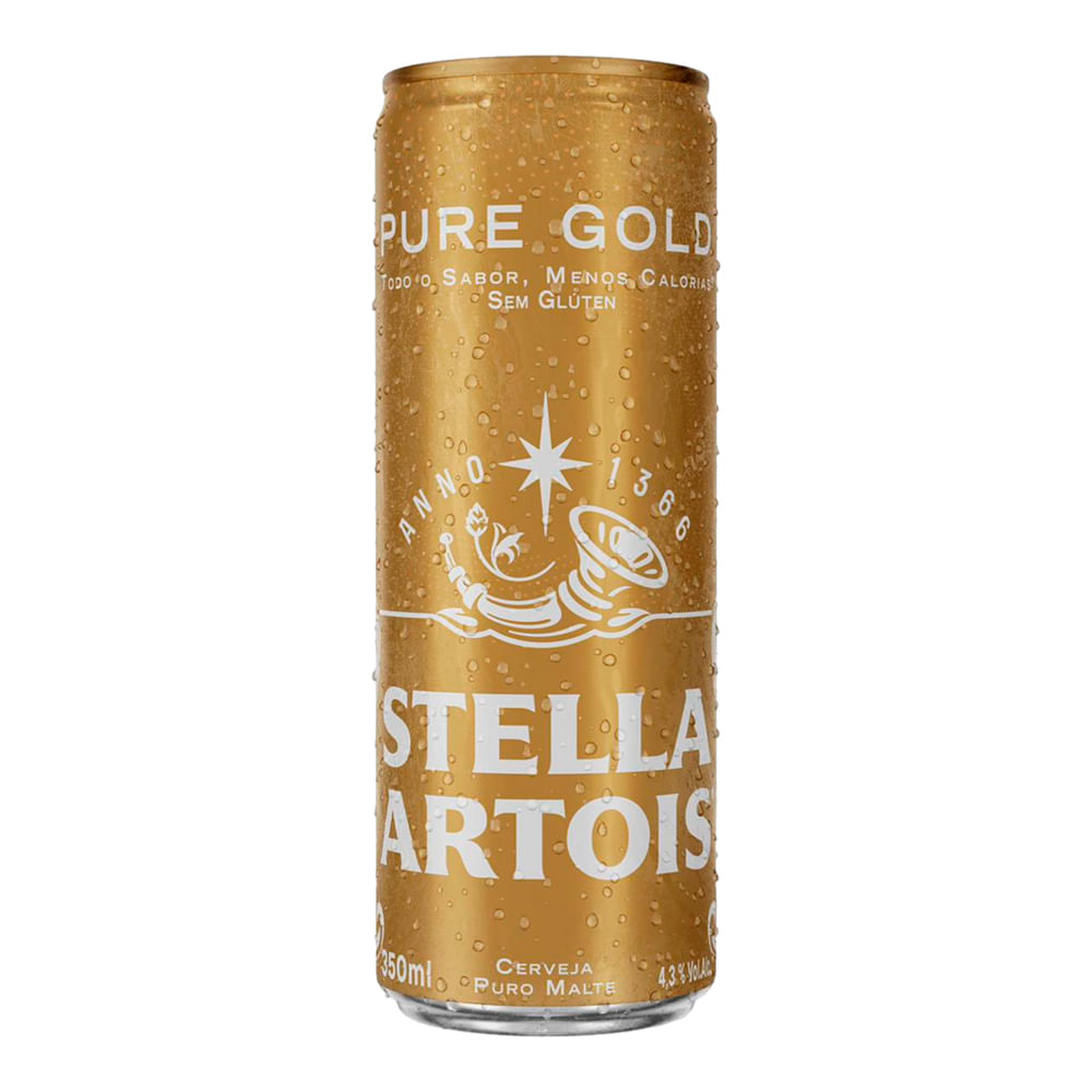 Cerveja Stella Artois Pure Gold Sem Glúten 350ml Lata