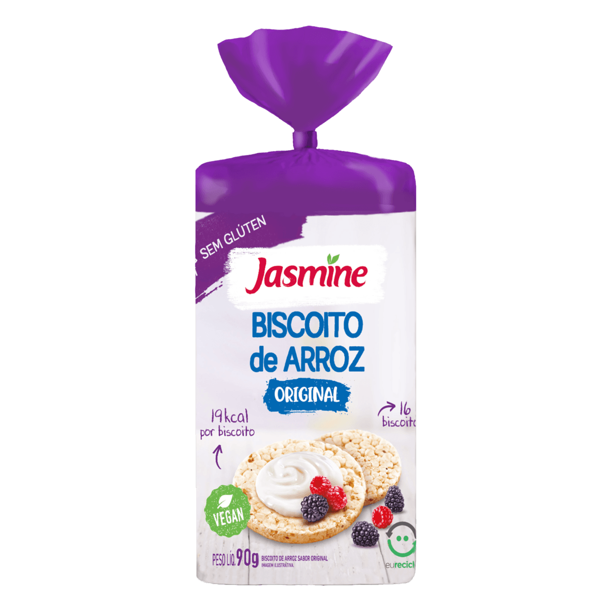Biscoito de Arroz Original Sem Glúten Jasmine 90g