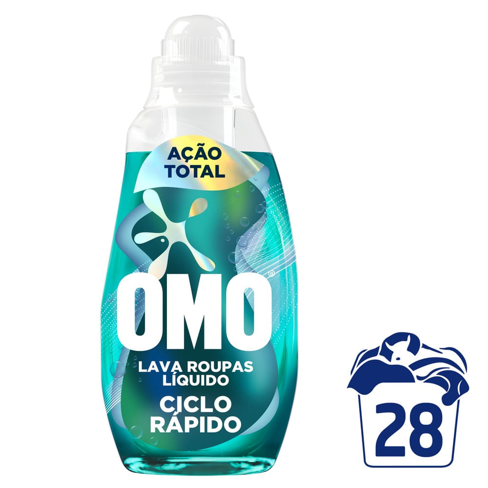 Lava-Roupas Líquido Omo Ciclo Rápido Ação Antiodor Frasco 1,4l