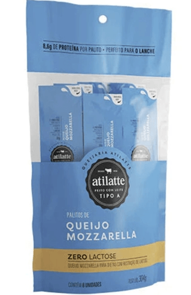 Queijo Mozzarella Atilatte Zero Lactose Palito 304g