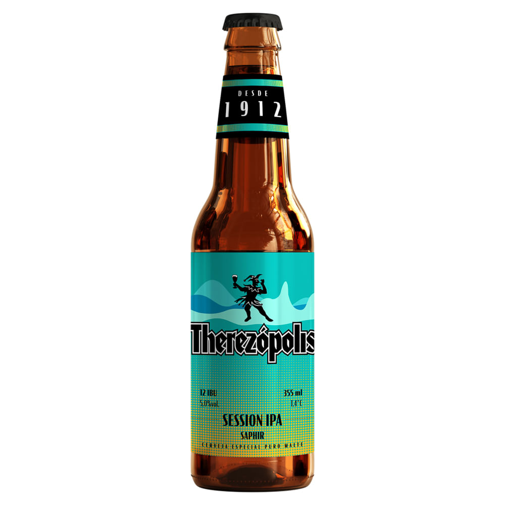 Cerveja Session IPA Puro Malte Saphir Therezópolis Garrafa 355ml