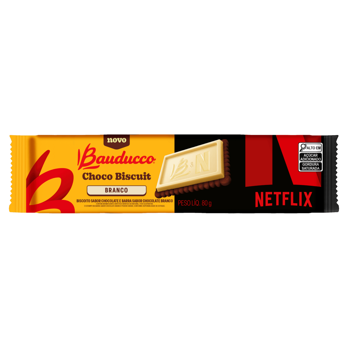Biscoito Bauducco Chocobiscuit Chocolate Netflix 80g