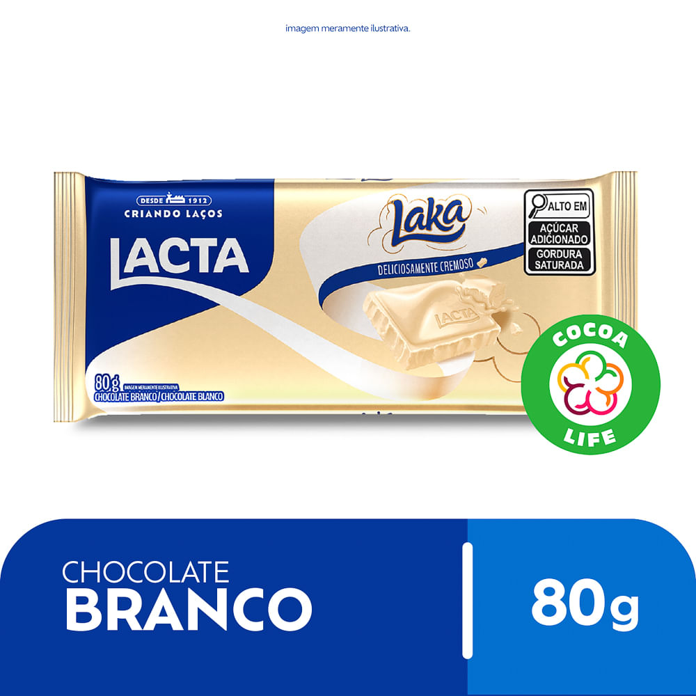 Chocolate branco Laka 80g