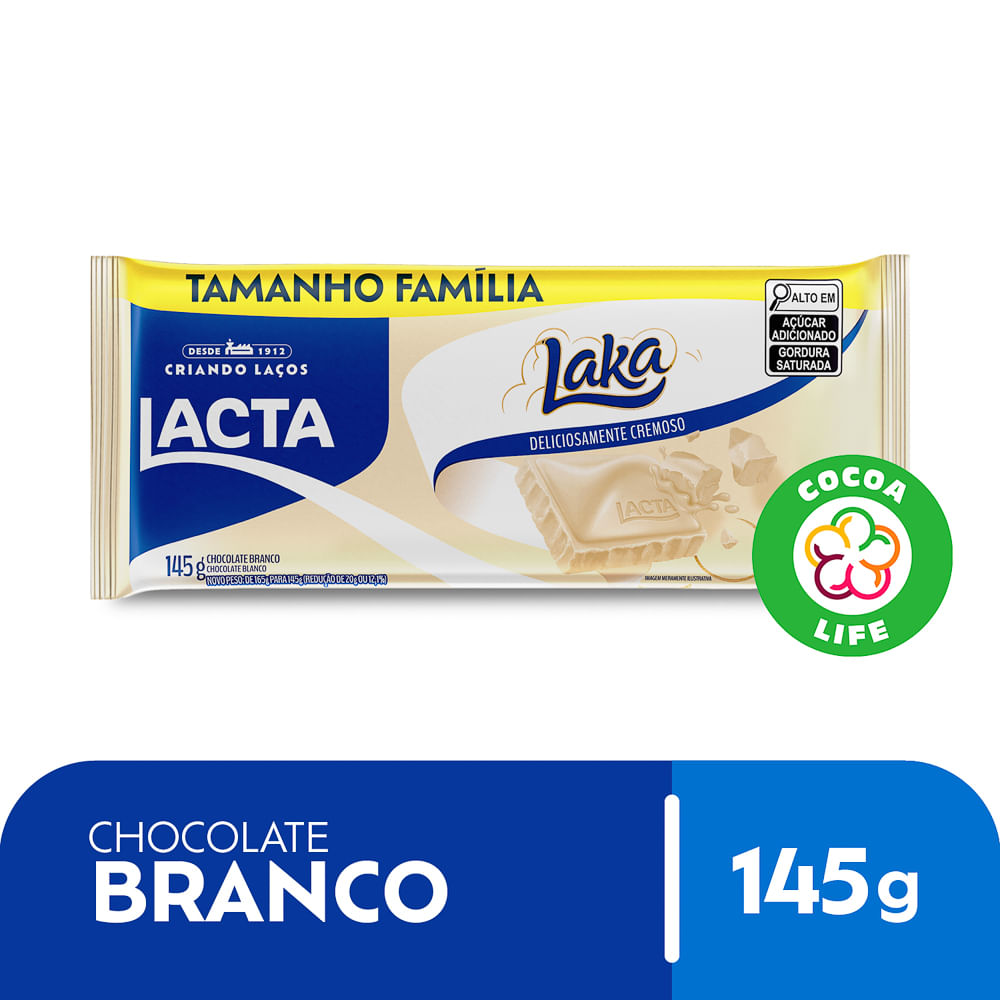 Chocolate Lácta Laka 145g Tablete