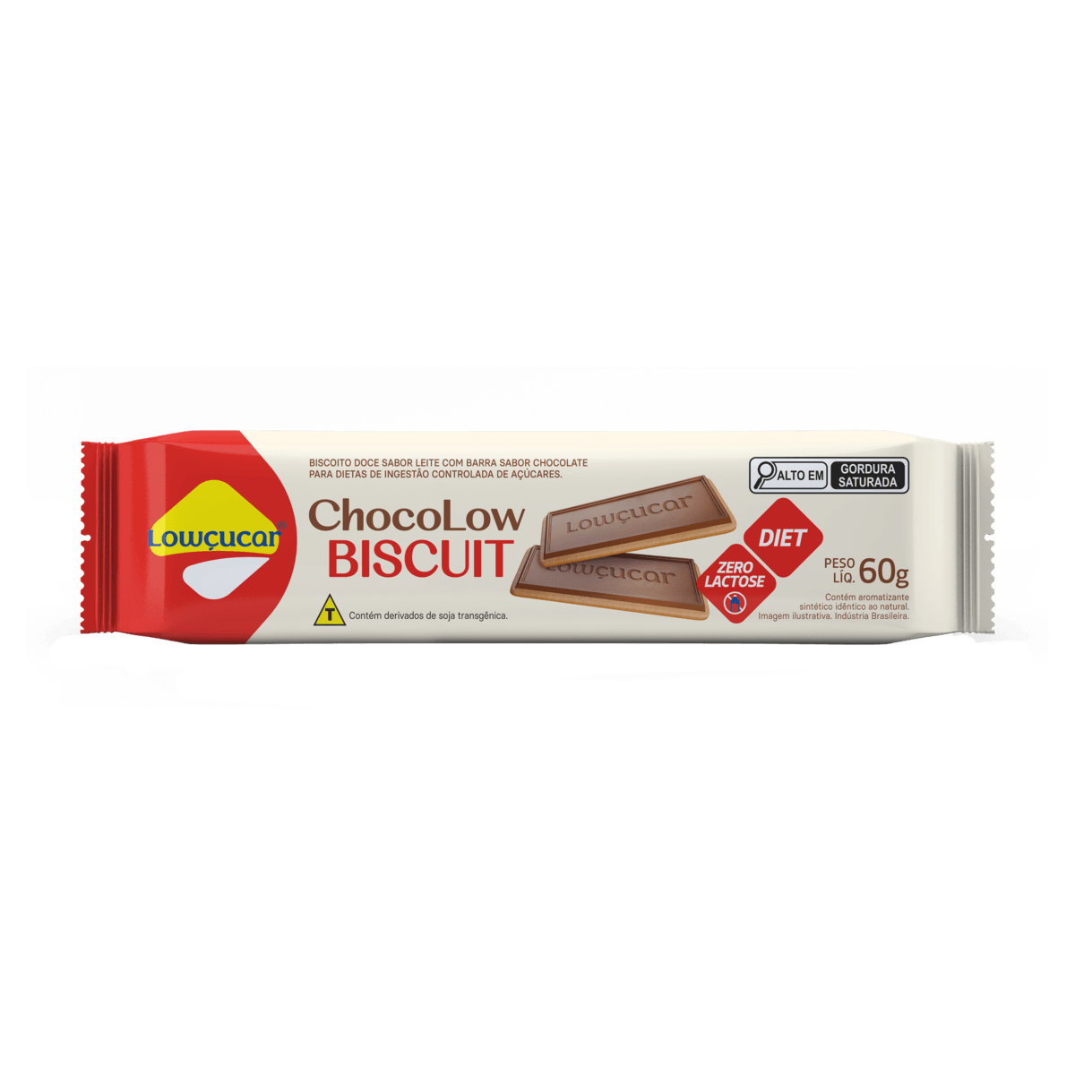 Biscoito Lowçucar Chocolate Zero Lactose 60g
