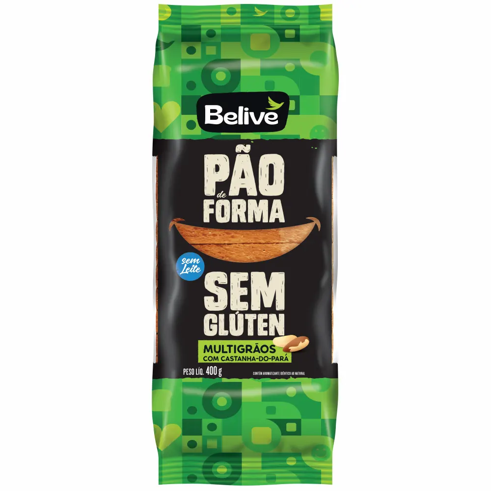 Pão Belive Forma Milti Grãos Sem Glúten 400g