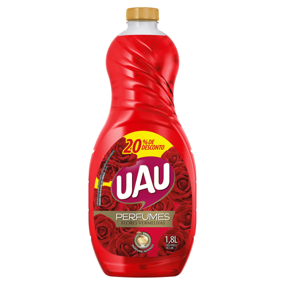 Limpador Perfumado UAU Flores Vermelhas e Sedução 1,8L